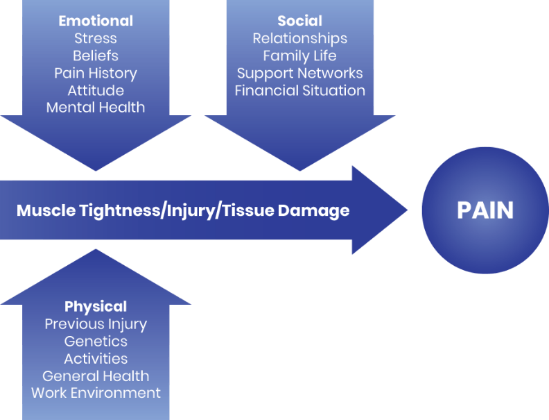 Myotherapy_Factors - Northcote Chiropractor Factors and Variables Effecting Pain Graph